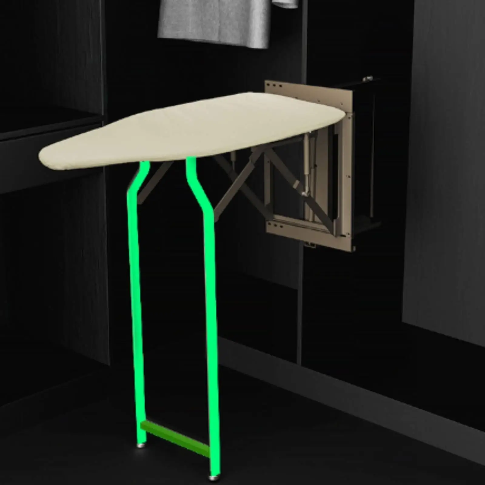 Wall-Mounted Ironing Board Space-Saving Foldable Wall Ironing Board Laundry Accessory Stable Easy Installation