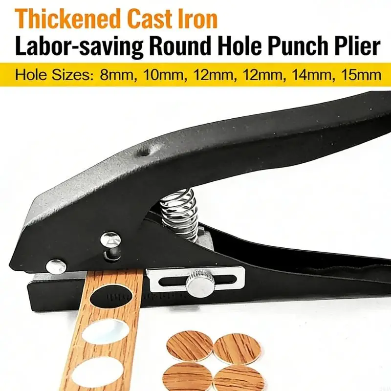 Single Hole 8/10mm Round Hole Puncher Plier Tools Credit Photo Paper Card