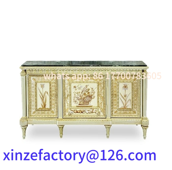 

Настраиваемый европейский золотой шкаф на крыльце, резной шкаф для гостиной, шкаф для хранения вещей