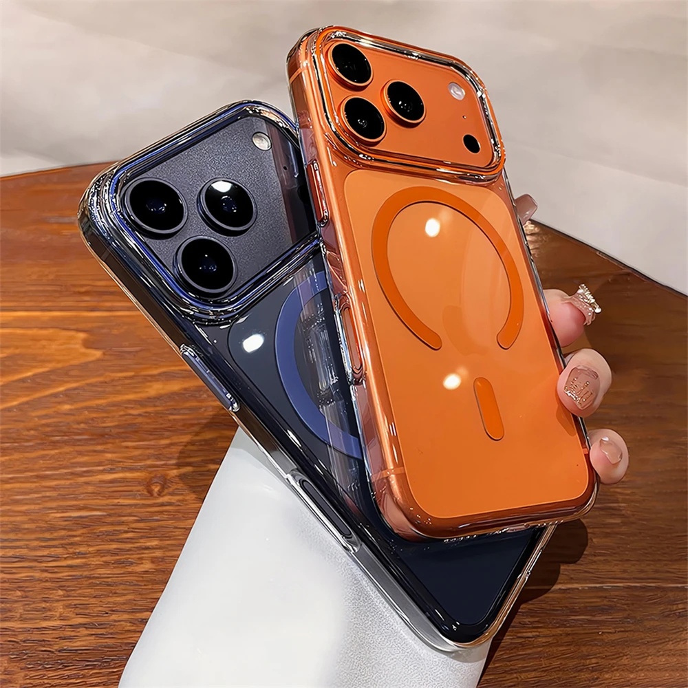 Transparente ultradünne PC-Hülle für MagSafe Magnetische Hülle für iPhone 18 17 16 15 14 13 Pro Max Plus Air Candy Color Stoßfeste Abdeckung – Detail 7