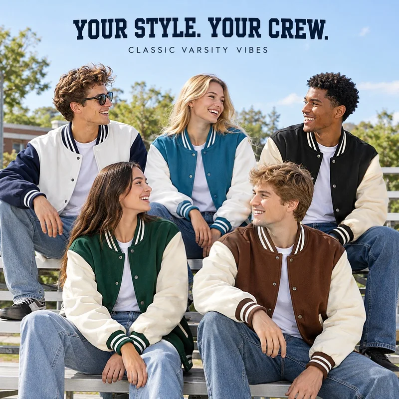 Unisex Varsity Jacket Color Block Baseball Jacket for Men Women Retro College Streetwear Casual Sporty Snap Button Bomber Coat