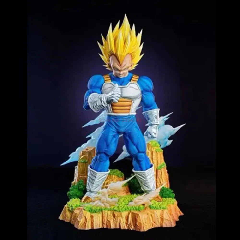 36cm Dragon Ball figurka Anime Gk Vegeta autodestrukcja efekty specjalne Super Saiyan akcji Model lalki kolekcjonerskiej zabawki na prezenty dla dzieci