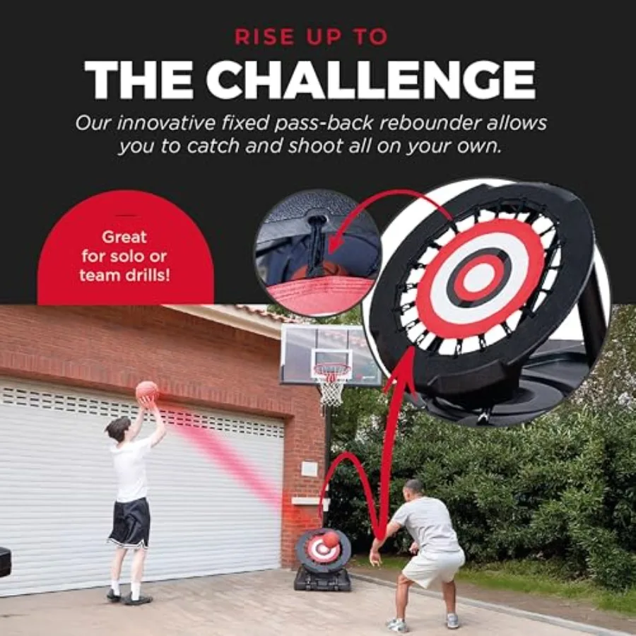 Portable Basketball Hoop for Indoor and Outdoor Use Steel Frame, Black Finish, Adjustable Height and Quick-Release Base view 4
