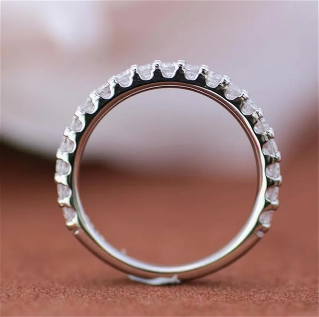 

Кольцо полувечности 2,0 мм из 14-каратного золота с бриллиантами, обручальное кольцо из розового золота, платиновые ювелирные изделия на заказ, оптовая продажа