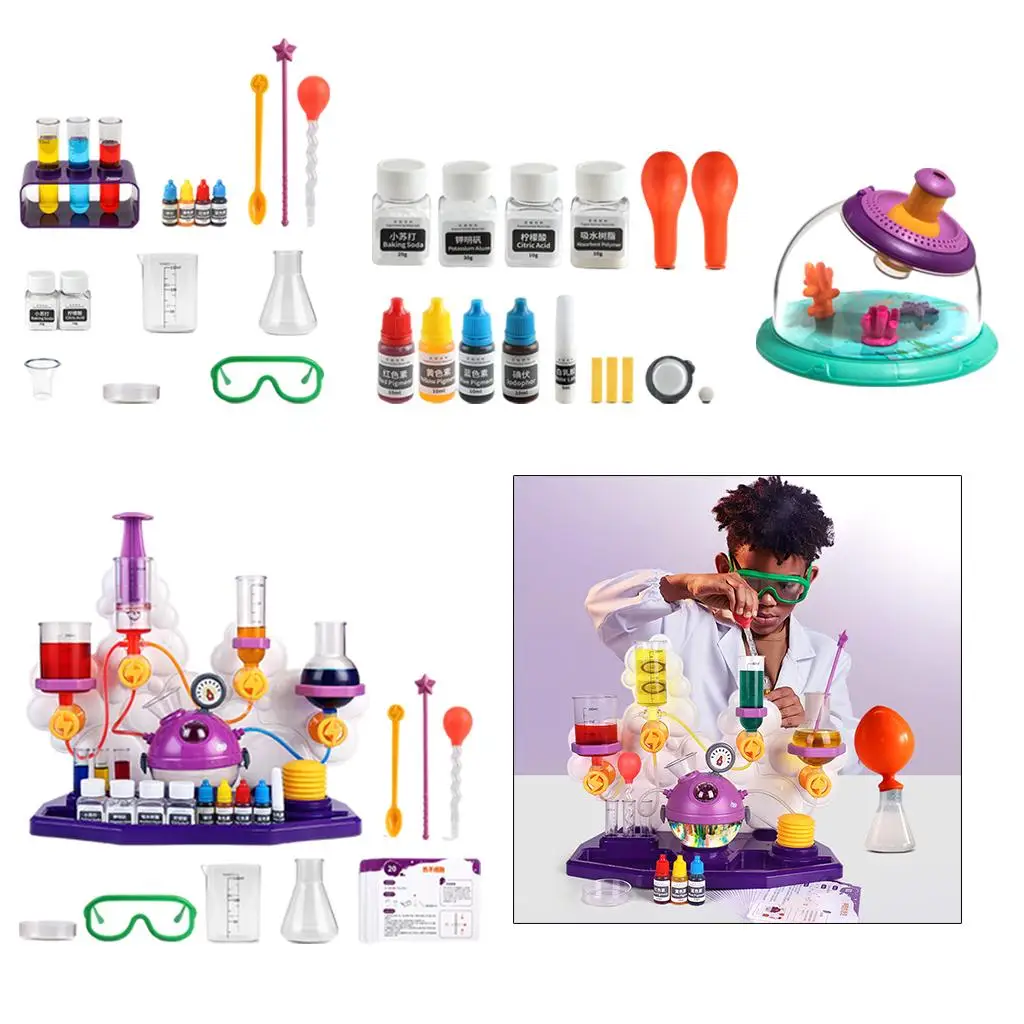 Children\'s Chemistry Science Experiment Kit Pretend Play Science Lab Strain Educational Toys for Children STEM Toy Gifts