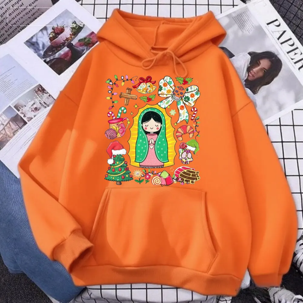 É abuelita e pan dulce temporada moletom com capuz roupas de inverno feminino design de natal mexicano tis a temporada concha pulover