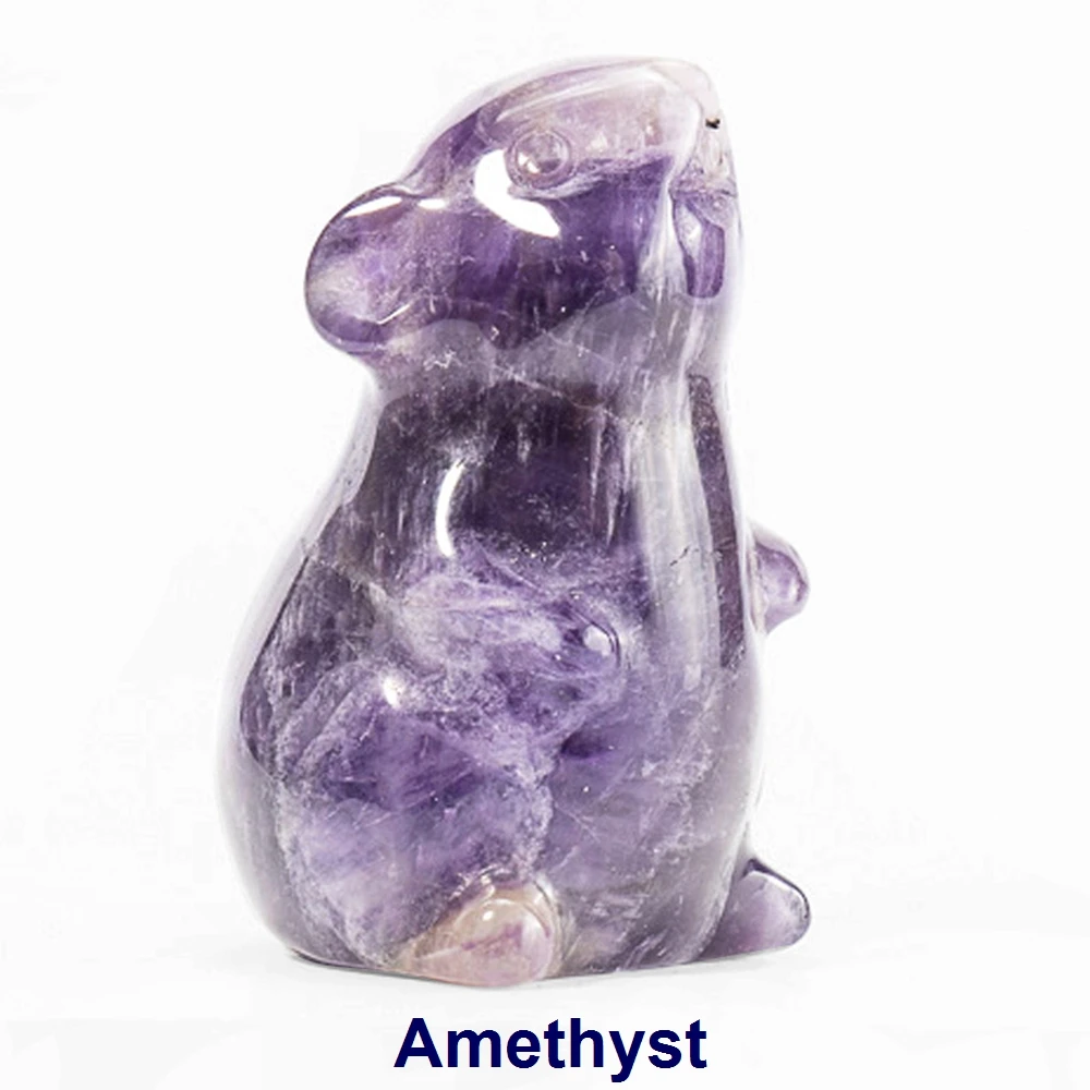 1.5 "Leuke Mini Muis Beeldje Natuursteen Kristal Gesneden Amethist Quartz Tijgeroog Thuis Bureau Kinderkamer Micro Decor Ambachten gift