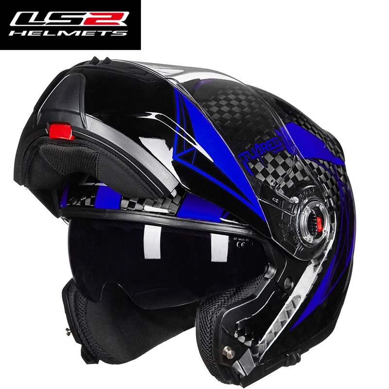 

Новый оригинальный LS2 FF394 12k Углеродное паяние двойные линзы противотуманный солнцезащитный мотоциклетный шлем откидной шлем для мотоцикла