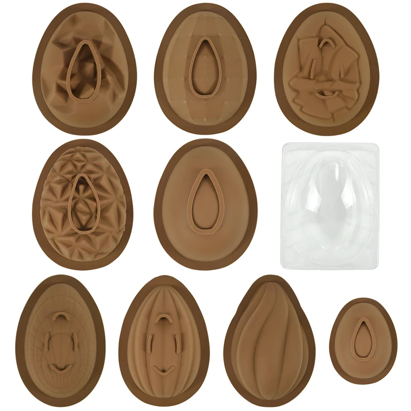 3D Easter Egg Shape Silicone Mold Large Breakable Easter Egg Chocolate Molds Spring Party DIY Bakeware Mousse Cake Dessert Tools