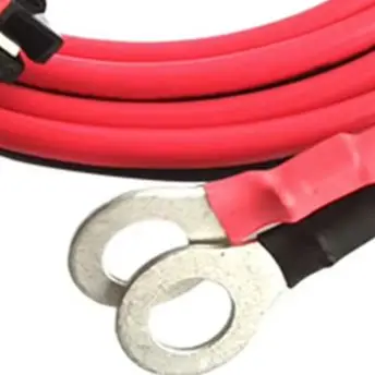 45A Connector To O For Ring Terminal Cable 10AWG Tinned Copper Wire For Solar Panel For Battery Po/wer Station Red Black