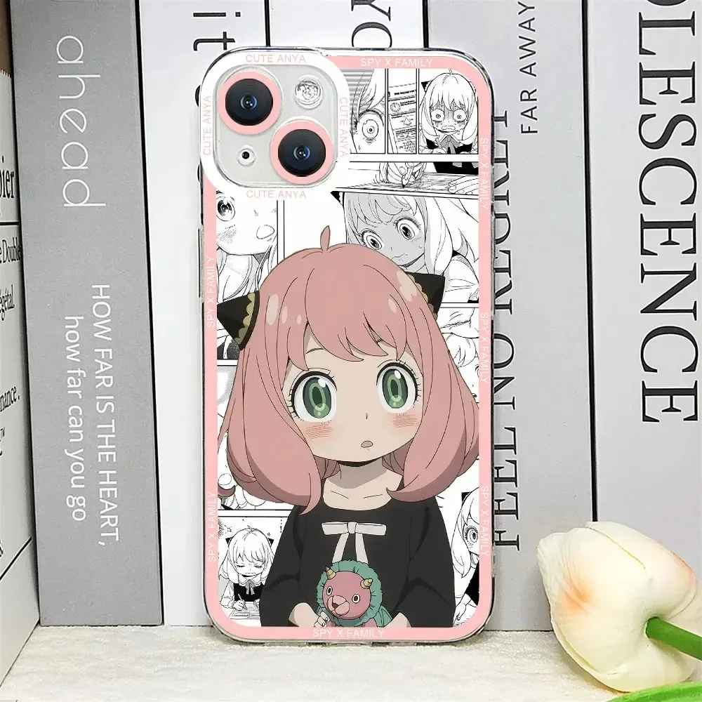 SPY X FAMILY Anime Phone Case For iPhone 11 12 13 14 15 16 Pro Max Plus Mini 7 8 SE X XS XR Clear Soft TPU Case Yor Anya