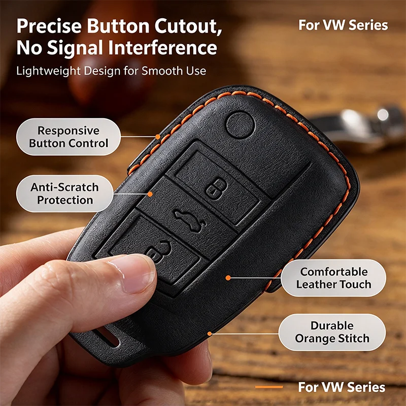Car Key Case Cover Key Fob Buckle For VW Magotan Passat CC Sagitar Polo Bora Tharu Tayron Lavida Tiguan L T Roc