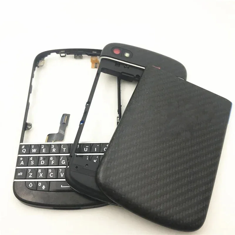 Для BlackBerry Q10 Полный полный корпус мобильного телефона Рамка Чехол Английская клавиатура с кнопкой