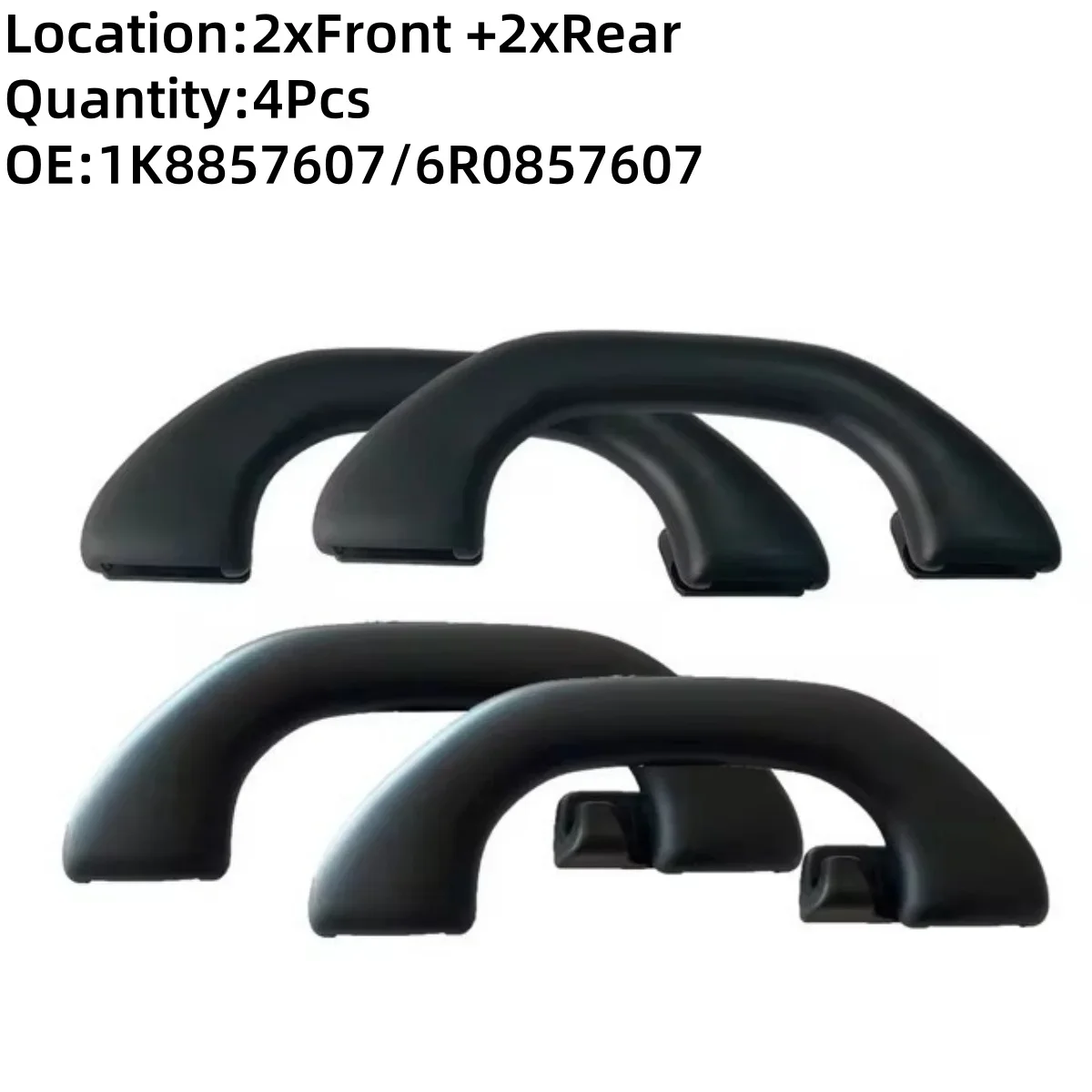 1/2/4PCS Black Front Rear Upper Ceiling Grab Handle 6R0857607 1K8857607 For VW Polo 5 6R GTI Passat B7 Rline Skoda Octavia 3 A7