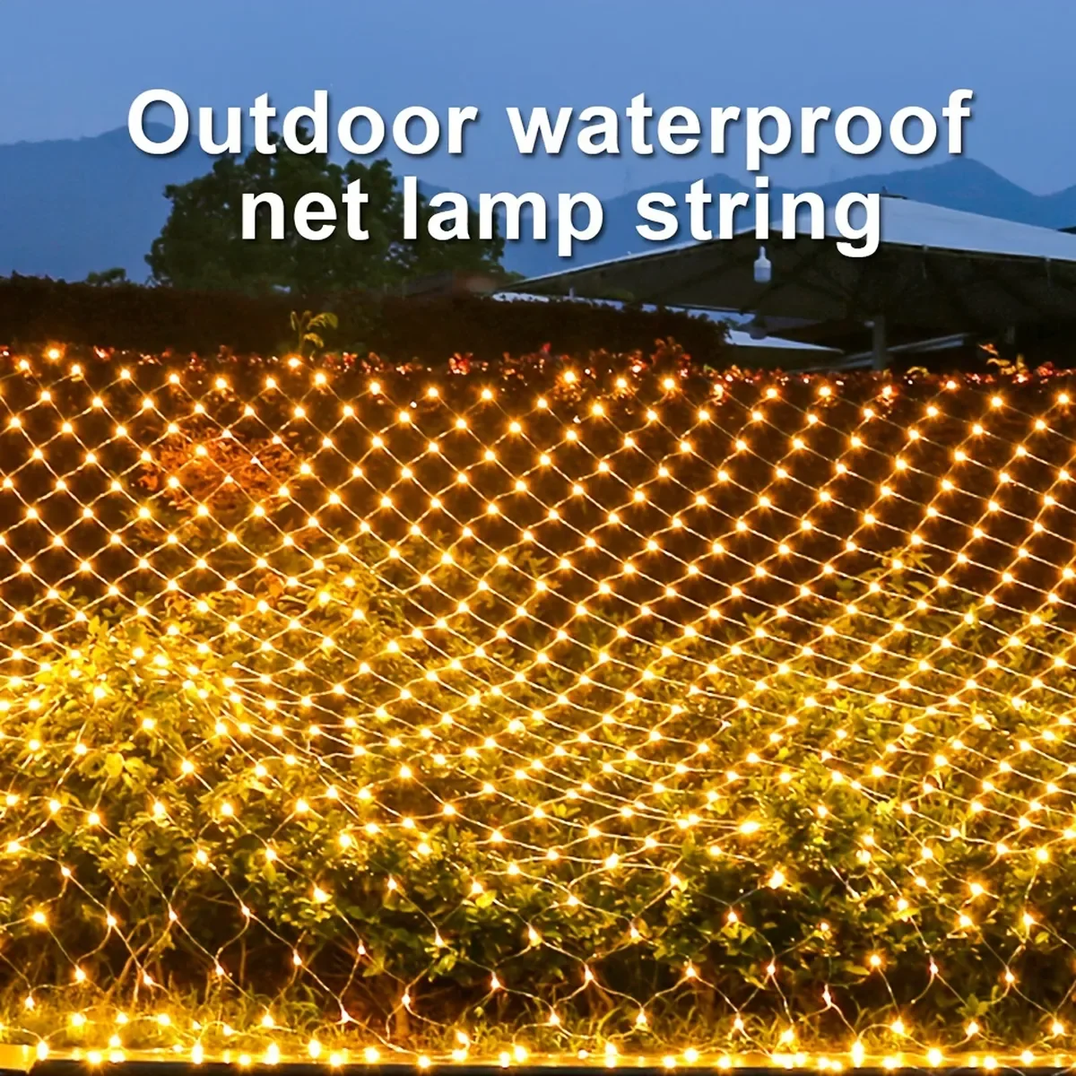 Imagem -02 - Solar Powered Net Mesh Fairy Lights com Guirlanda Remota Impermeável Natal e Ano Novo Decorações para Casa Modos 3m x 2m