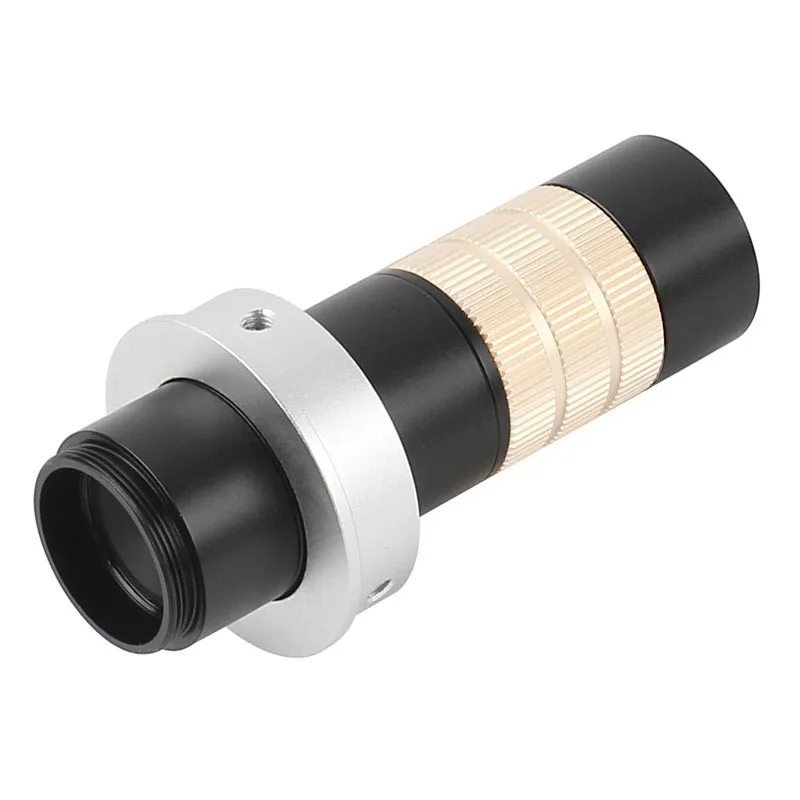 Adjustable 200X Continuous Zoom C-mount Lens C/CS Mount Magnify Glass Lens for CCD Digital Industrial Microscope Video Camera