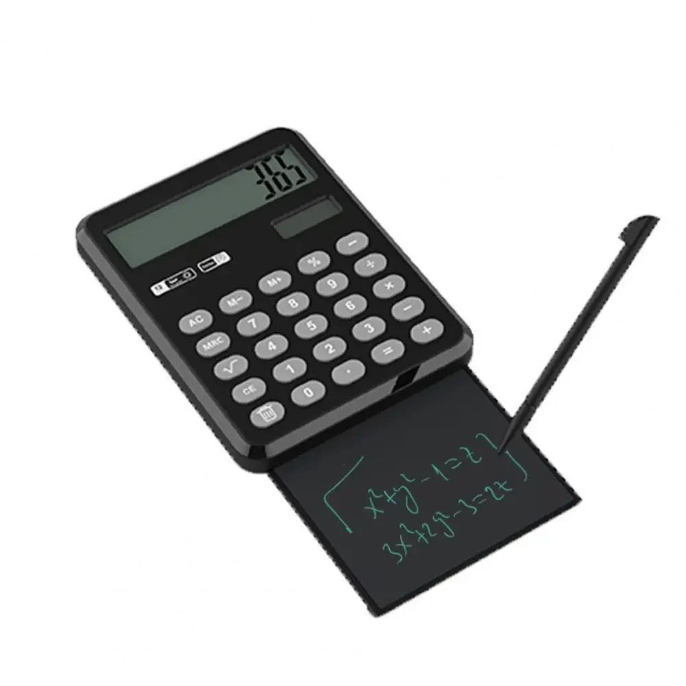 Creative Digital Writing Tablet Calculator Multifunctional Solar Pull-out LCD Handwriting Board 12-Digit Calculator Office