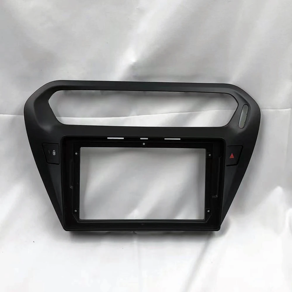 2 Din 9 Inch Car Radio Installation DVD GPS Mp5 Plastic Fascia Panel Frame for Peugeot 301 CITRON ELYSEE 2014 Dash Mount Kit
