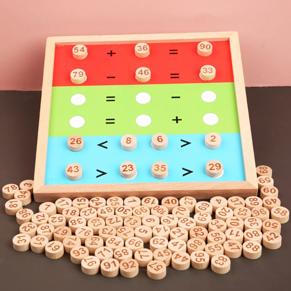 Puzzle con numeri in legno 1-100 per i più piccoli Apprendimento della matematica Attività educativa Abilità motorie fini Formazione Sviluppo cognitivo per bambini