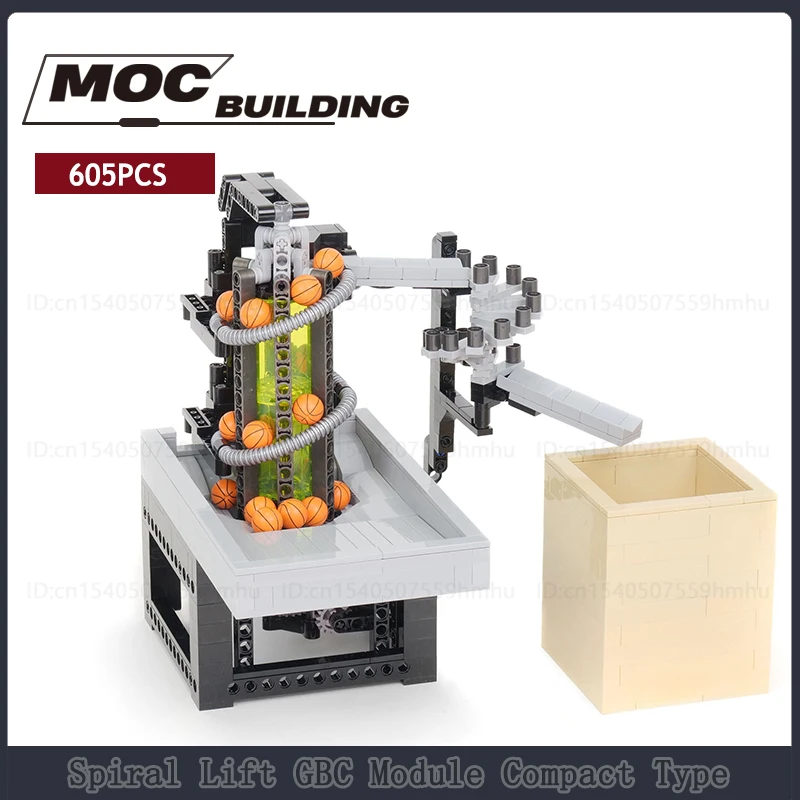 Spiral Lift GBC Module Moc Building Blocks Compact Type Puzzle Model Technology Bricks Motor Machine Toys Children Gifts