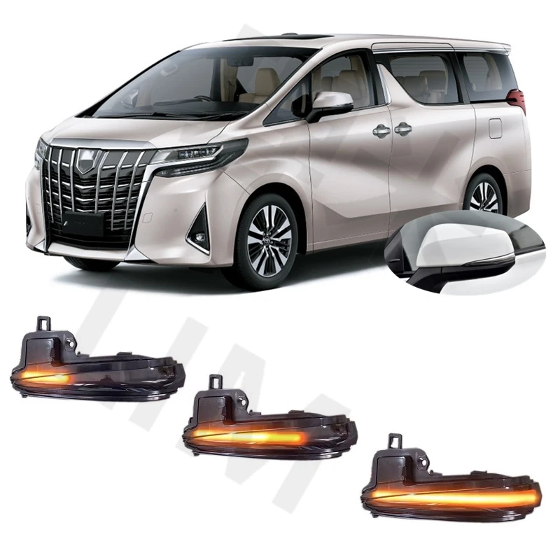 for Alphard III AGH3# AYH30# GGH3# 2016 2017 2018 2019 2020 2021 Dynamic LED Sequential Indicator Mirror Turn Light Signal