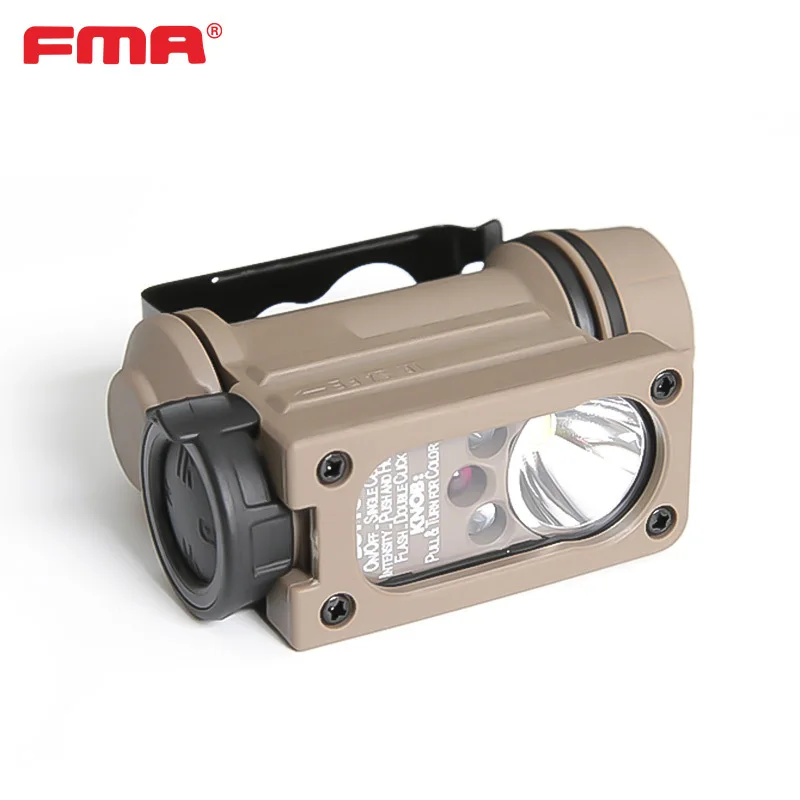 FMA Second-Generation Helmet Accessories Survival Lamp With Head Light Three Color Flashing Signal Light TB1474-DE/BK