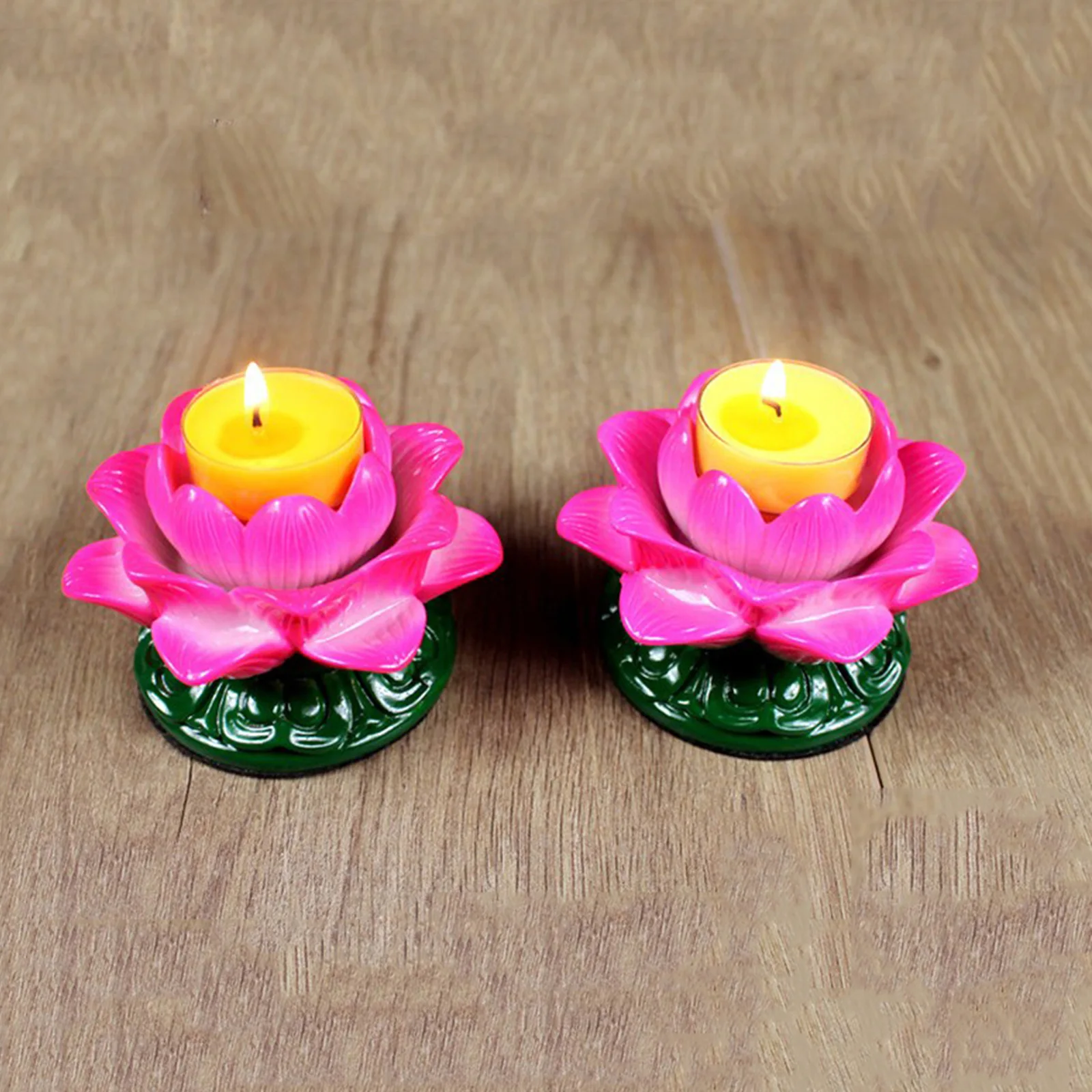 

1Pcs Lotus Holder Premium Resin Material Elegant Home Decor Pink Votive Buddhism Use Holder Lotus