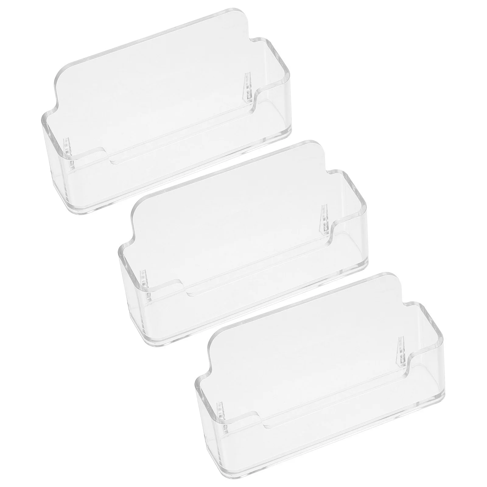 3 шт. акриловый прозрачный держатель для визитных карточек, прозрачный органайзер, подставка, настольный дисплей для хранения, профессиональное использование, дисплей для визитных карточек