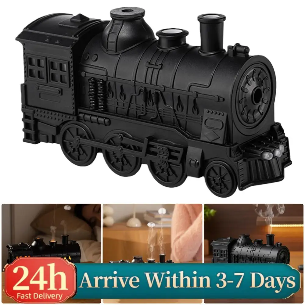 

Винтажный увлажнитель-аромадиффузор в форме паровоза, 300 мл, с двухцветной LED-подсветкой и 2 режимами распыления, для офиса и спальни