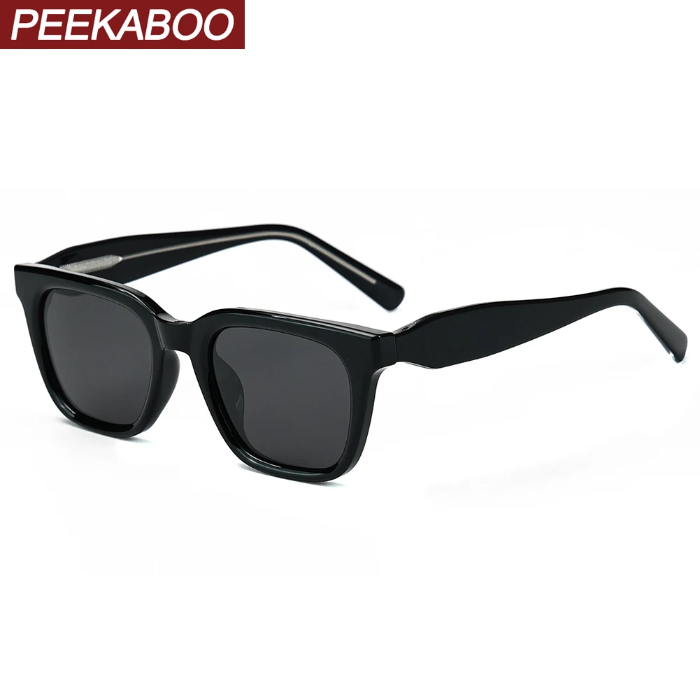 

Peekaboo TR90 square frame sunglasses uv400 women acetate polarized sun glasses for men driving outdoor unisex green black 2025