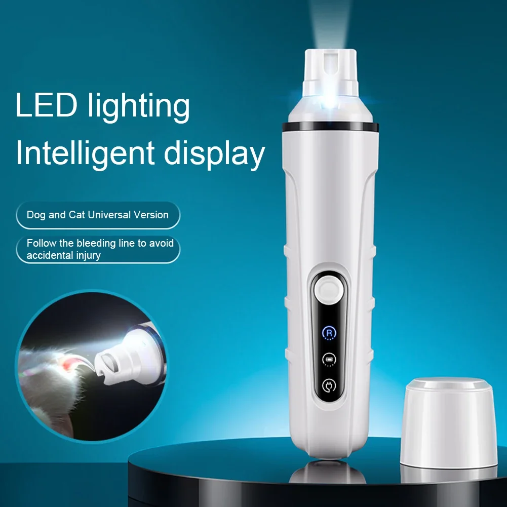 Elektrische Haustier Nagelknipser Hund Nagelschleifer Mit LED-Licht Wiederaufladbare Hund Katze Pfoten Nagel Pflege Glättung Trimmer Werkzeug
