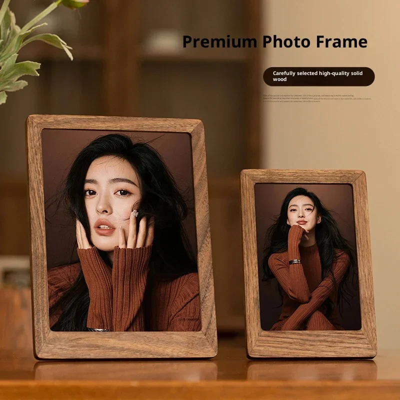 Premium Black Walnut Solid Wood Picture Frame - Decorative Tabletop Frame for Home Décor High-Quality Display Frame