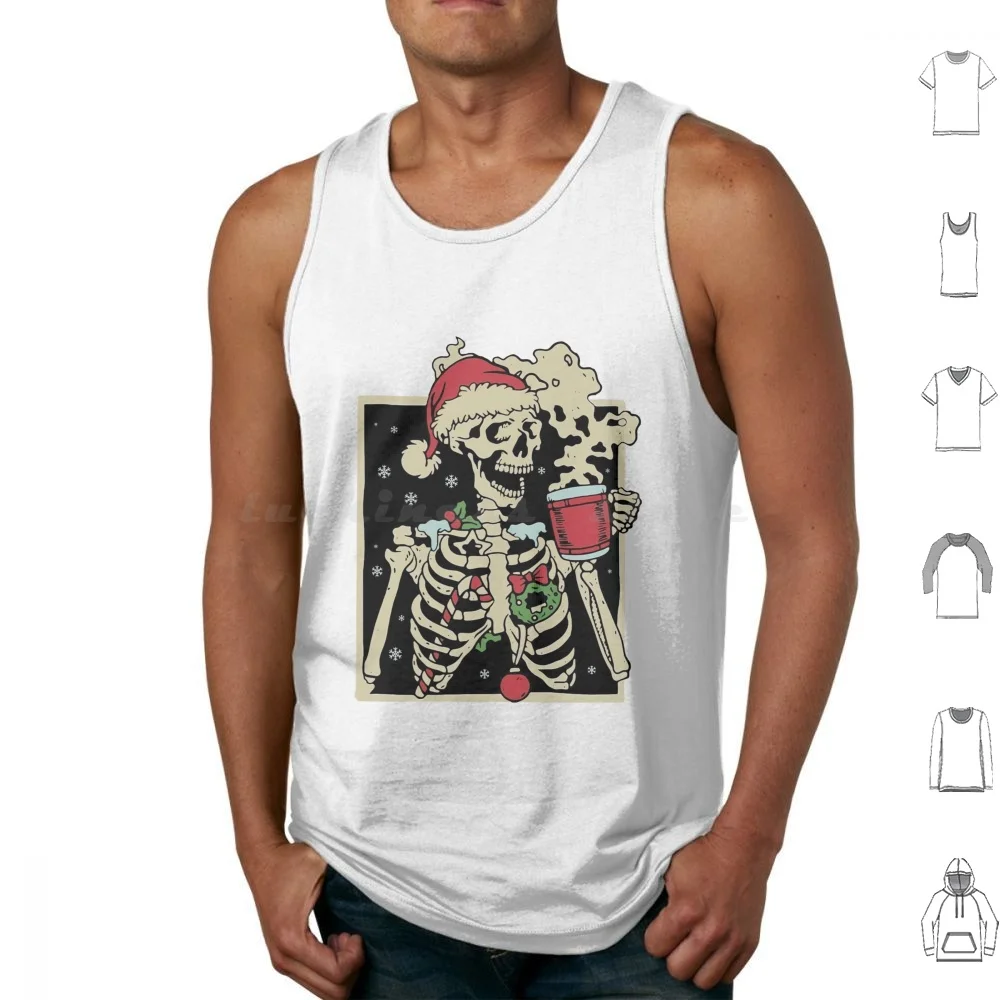 Dead Inside Skeleton Christmas Sweatshirt , Sarcastic Christmas Coffee Shirt Merry Christmas Shirt Coffee Lover Christmas Gift