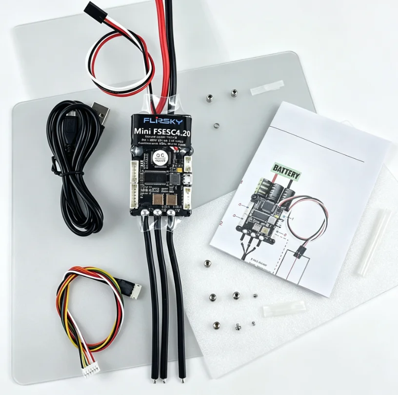 Mini Electric Speed Controller 50A FSESC4.20 Based on VESC® 4.12 with Aluminum Anodized Heat Sink for Skateboard 12s ESC