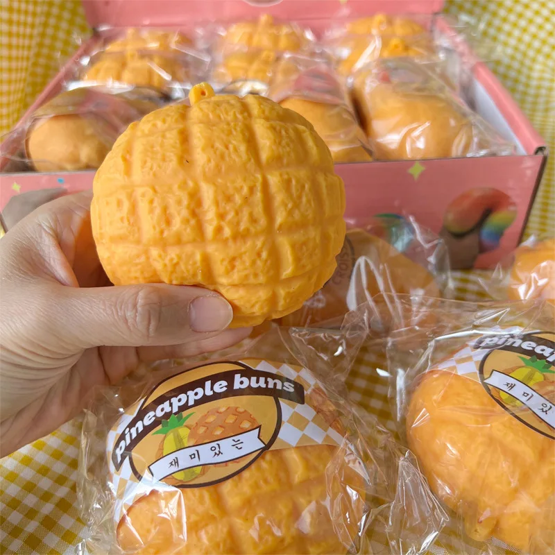 新しいタバスクイーズ模造パイナップルパントーストクロワッサンハンバーガーデザートケーキそわそわ子供のおもちゃ遅いリバウンドスクイーズギフト