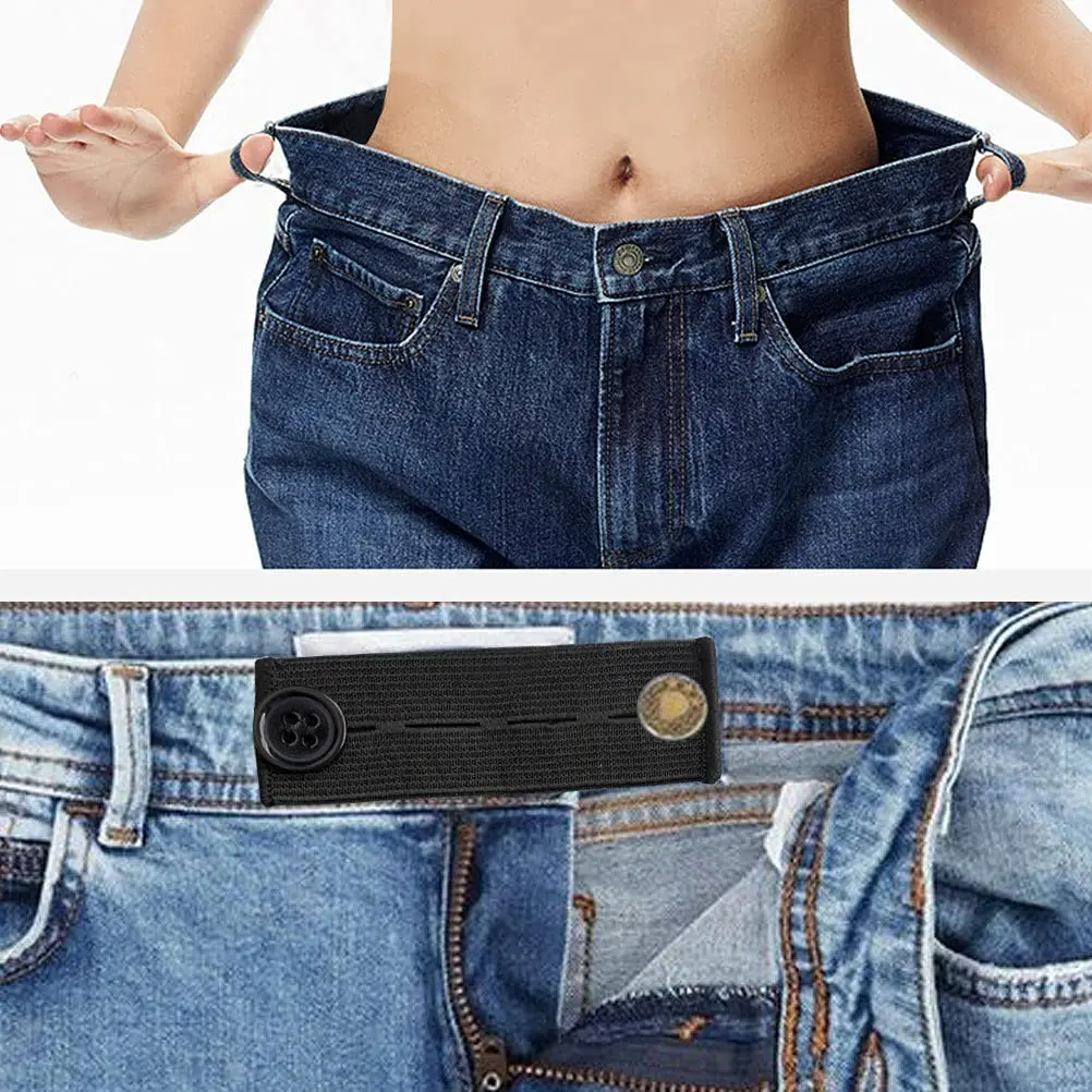 1/5PC Elastische Taille Extender Gürtel Praktische Taille Verlängerung Schnalle Für Schwangere Frauen Männer Frauen Jeans Verstellbarer Bund – Detail 6