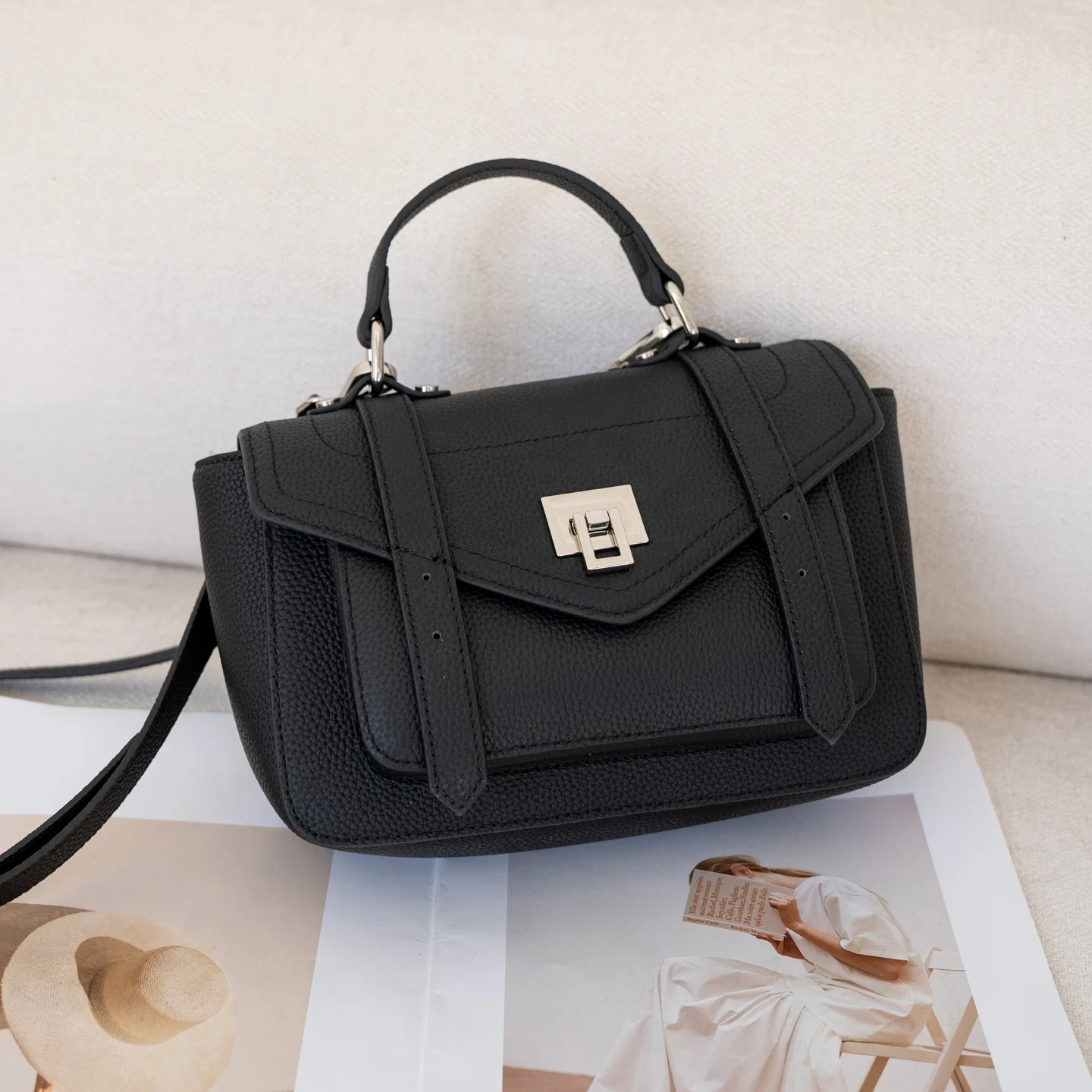 

Genuine Grade Leather Women Shoulder Crossbody Small Bag Luxury Designer Brand Female High Quality Daily Handbag for Woman New