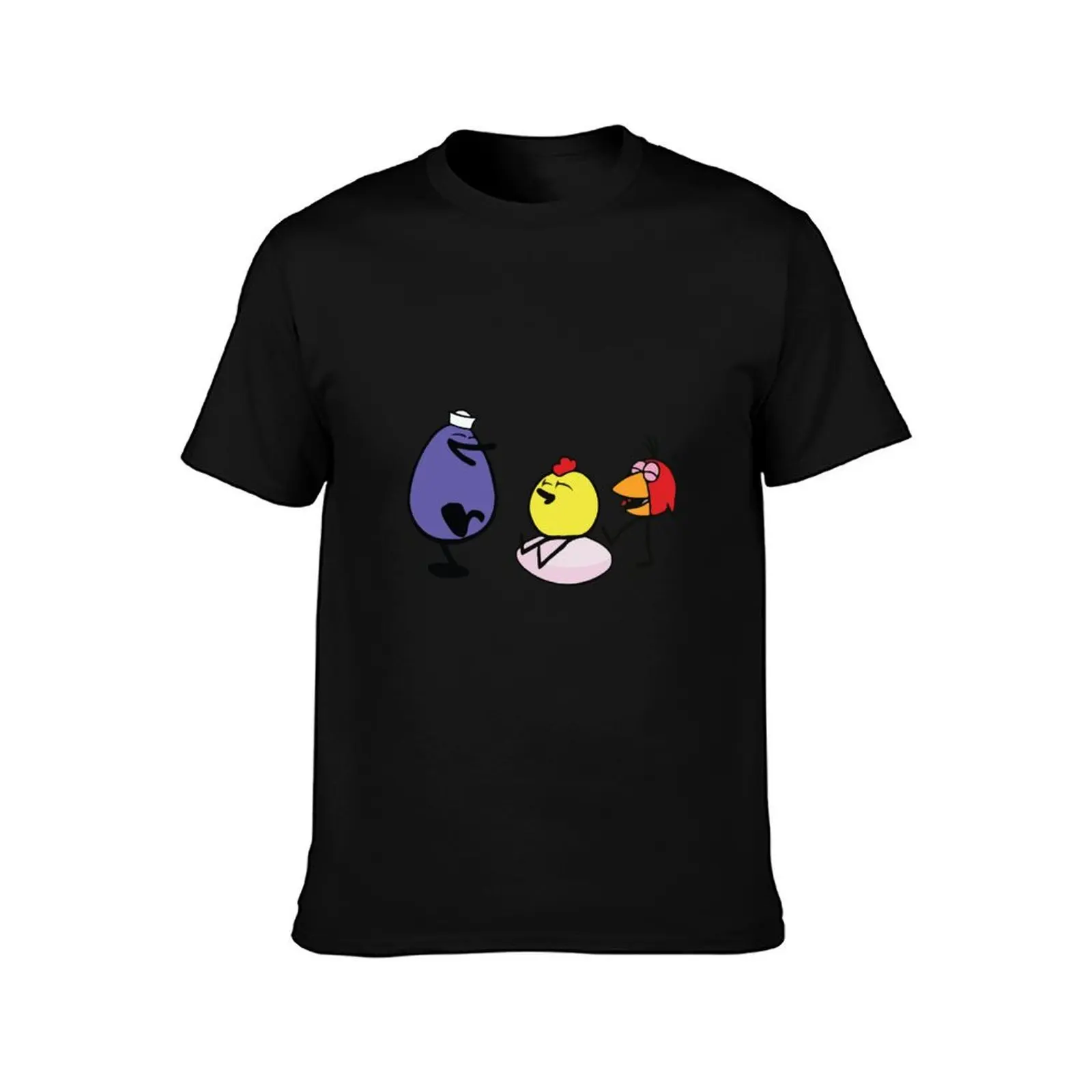 Peep and the big wide world sitting on an egg T-Shirt All Match Print Short Sleeve Top T-Shirt