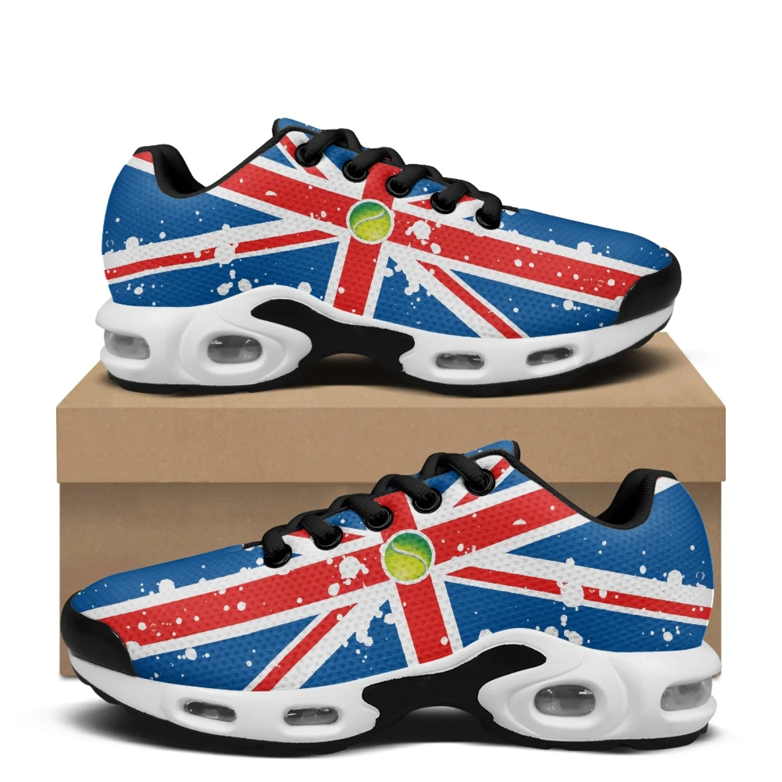 Men Shoes Uk - PENSTROLL Chaussures de tennis imprimées drapeau