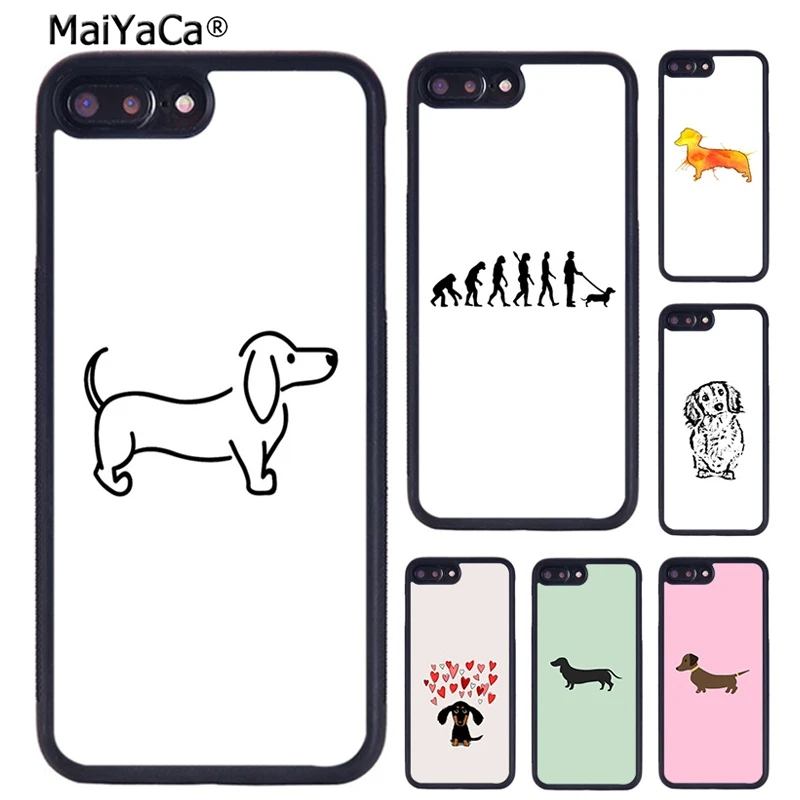 MaiYaCa Dachshund Doxie Dackel Cute Phone Case For iPhone 16 15 14 plus 11 12 13 Pro  XR XS Max coque Cover Shell