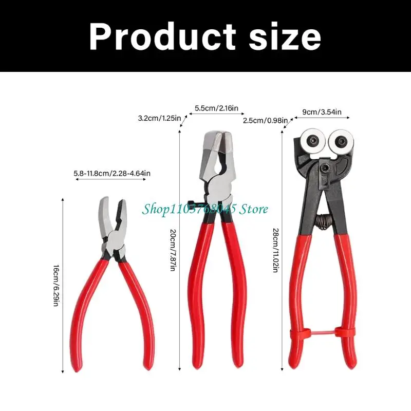 R53F 16Piece/set Professional Glass Mosaicss Cutting Tool Glass Cutters With Steel Blade For Precise Artwork Creation