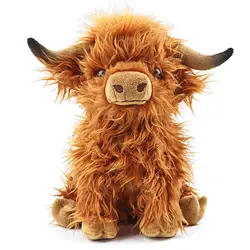 25cm Symulacja Highland Cow Pluszowa lalka zwierzęca Miękka pluszowa zabawka Highland Cow Kawaii Prezenty dla dzieci Zabawka Dekoracja pokoju domowego