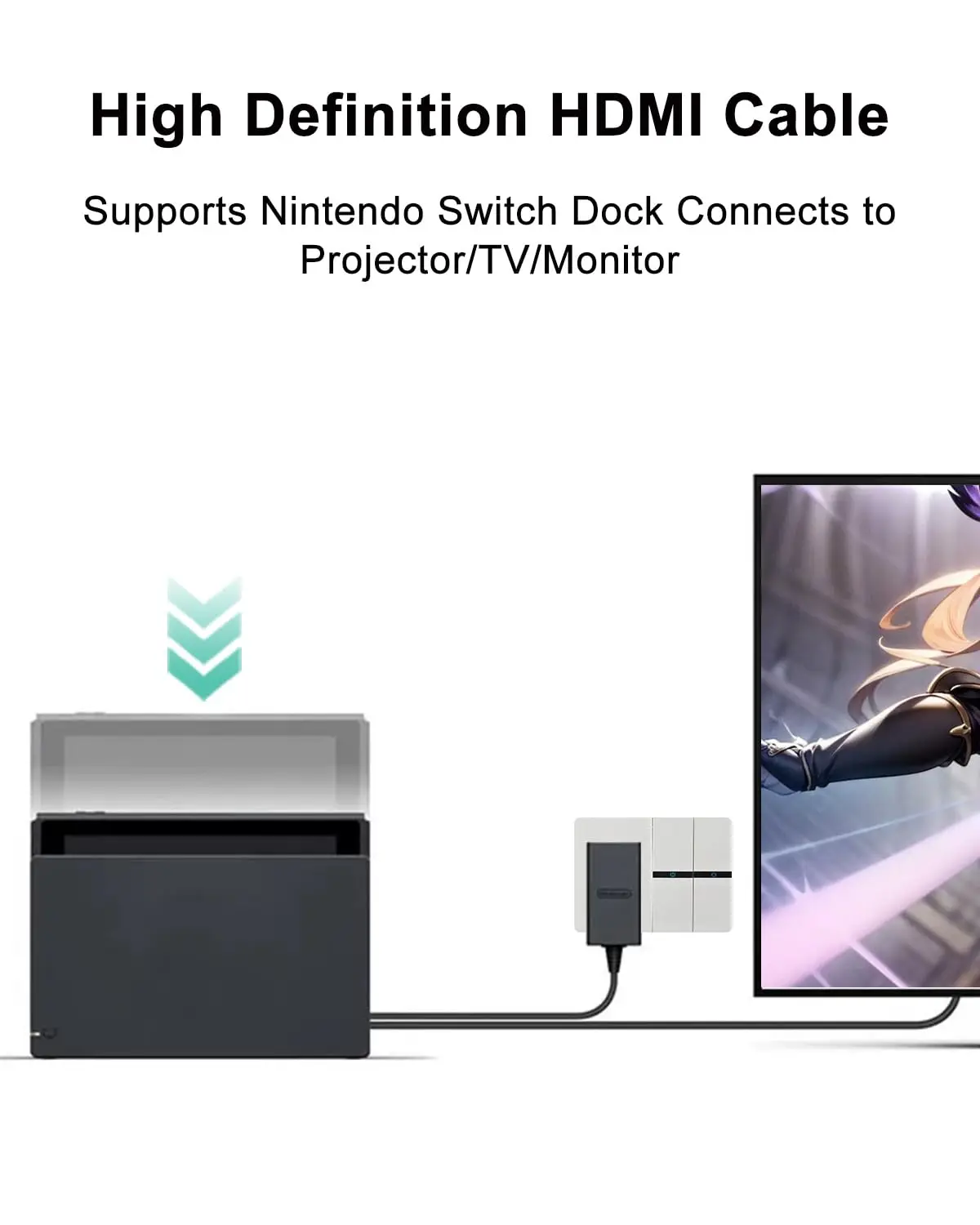 قم بتبديل كابل HDMI WUP-008 لسلك تلفزيون وحدة التحكم 1.5 متر