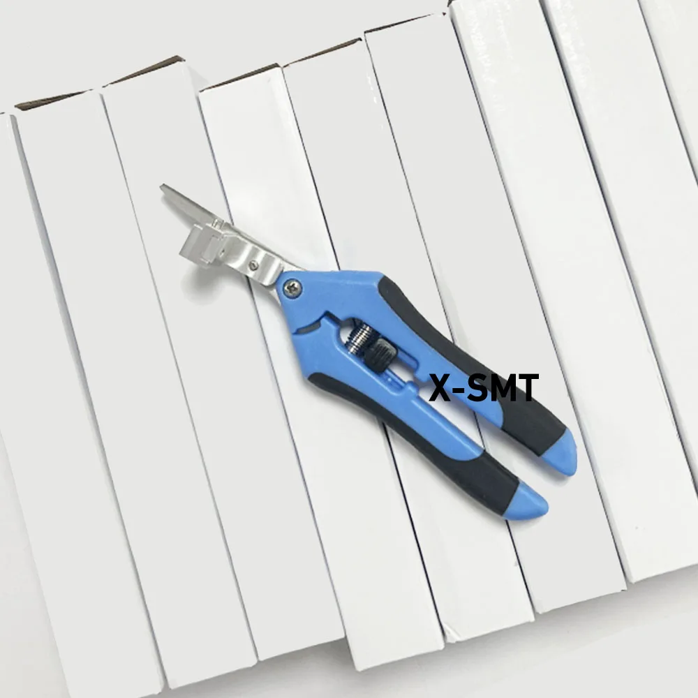SMD Tape Cutter with Guide Scissor SMT Splice Pincers Blue Scissors SMT Positioning Cutting Tool SMT Splicing Scissors