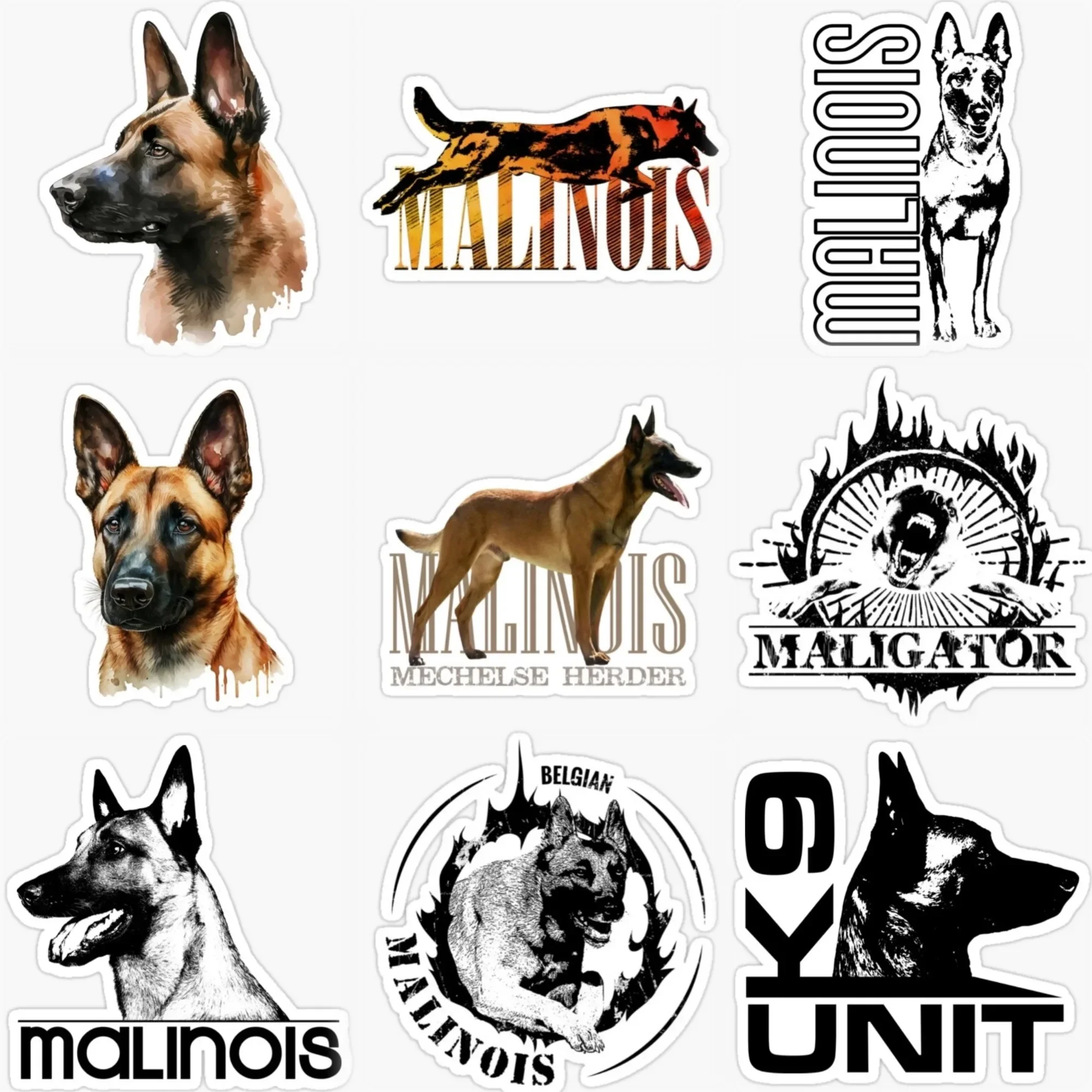 

Creative Belgian Malinois Pet PVC Waterproof Sticker for Decorate Car Motorcycle Helmet Fridge Wall Decal Accessories