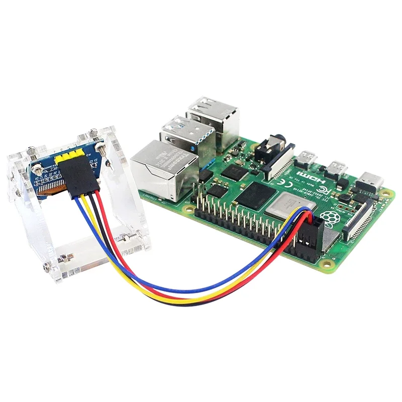 Raspberry Pi 4B 3B Arduino STM32 0.96 Cal OLED I2C 4PIN moduł ekranu LCD wyświetla temperaturę procesora informacje o dysku twardym IP