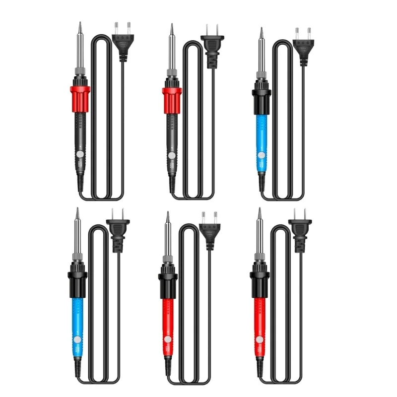 Ergonomic SL104 Soldering Iron Set Comfortable Grip Easy Operation for Multiple Attachments Electric Welding Tool