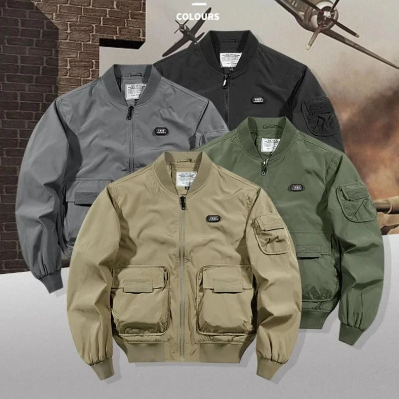 2025 جديد MA1 الطيار Bomber سترة الرجال الخريف الشتاء سميكة البيسبول دعوى معطف غير رسمي الرجال العسكرية يندبروف عمال سترة #1