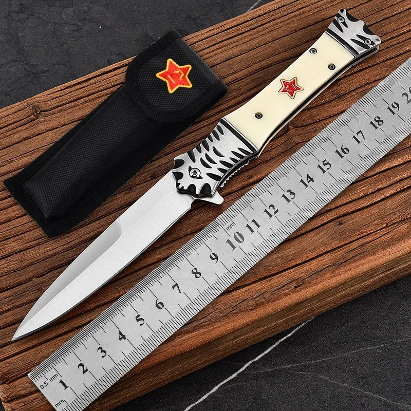 Fruit Folding Knife Outdoor Large Heavy Duty Folding Knife Tactical Field Survival Knife Camping Portable Defense Knife