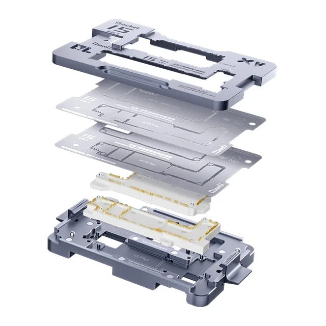 

Qianli ISocket Motherboard Tester Fixture for IPhone 15/15Plus/15Pro/15ProMax Logic Board IC Chips Function Testing Tool